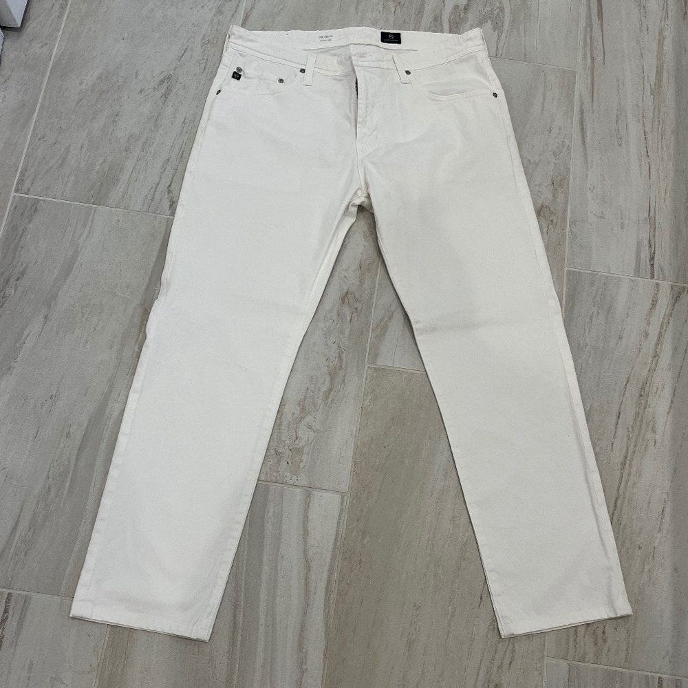 AG Adriano Goldschmied Tellis Jeans Mens 36 x 29 White Modern Slim
